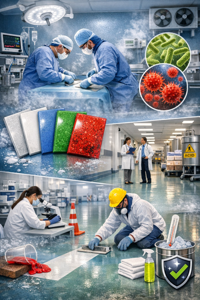 تنفيذ أرضيات المستشف